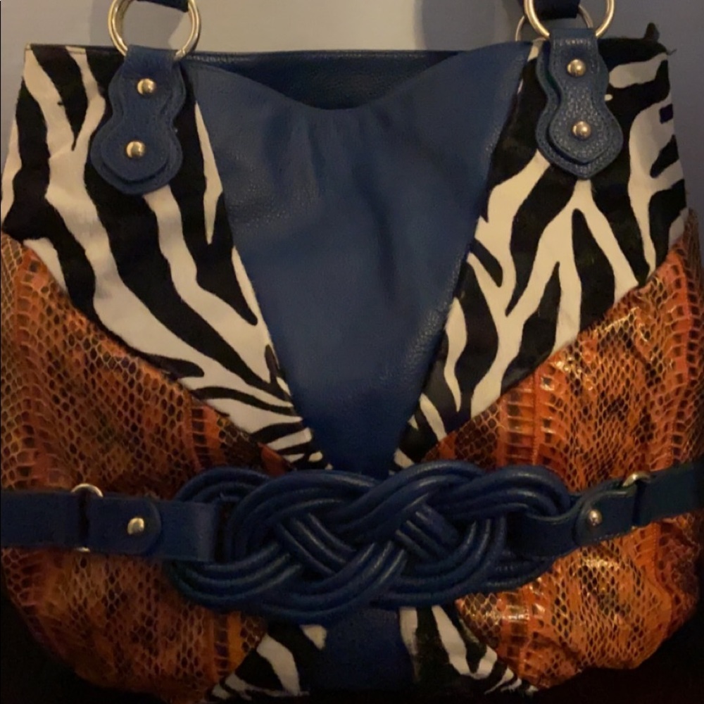 Sharif leather multi-colored handbag